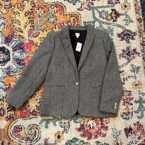 Jcrew Sparkle houndstooth one-button blazer